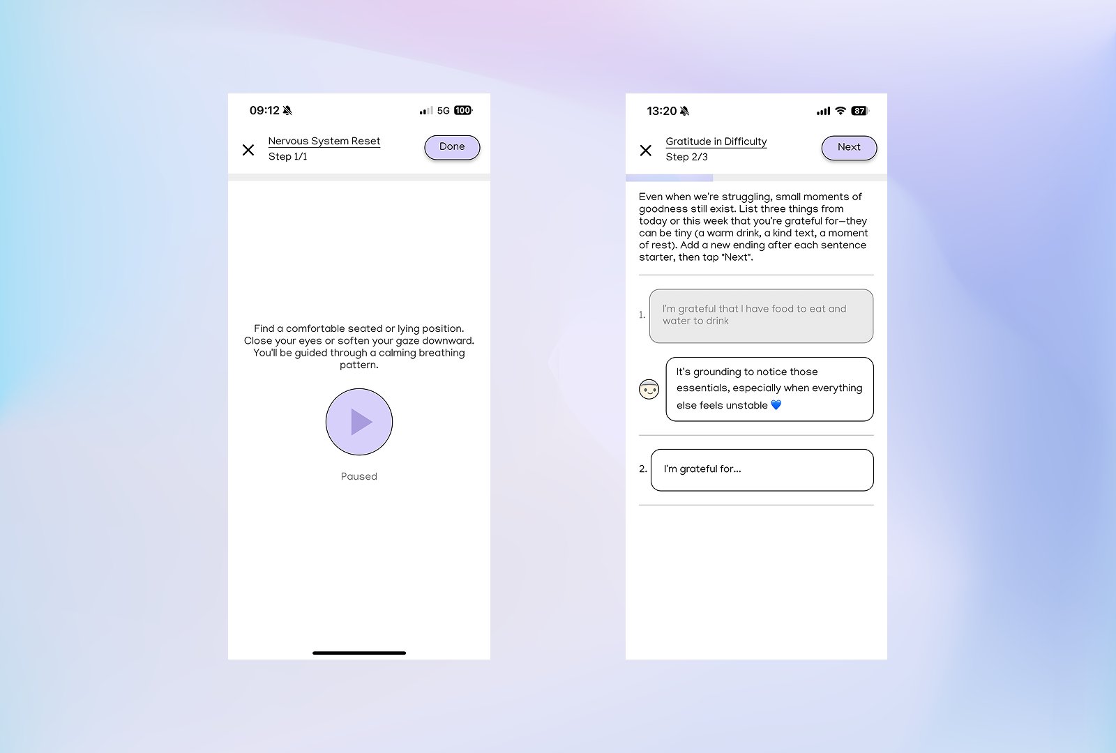 Shroomy exercise screens
